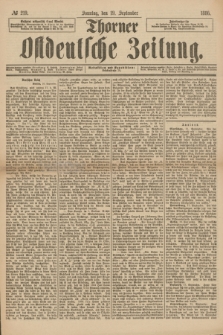 Thorner Ostdeutsche Zeitung. 1886, № 219 (19 September) + dod.