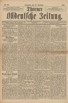 Thorner Ostdeutsche Zeitung. 1886, № 224 (25 September)