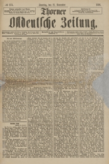 Thorner Ostdeutsche Zeitung. 1886, № 273 (21 November) + dod.