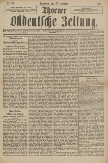 Thorner Ostdeutsche Zeitung. 1886, № 278 (27 November)