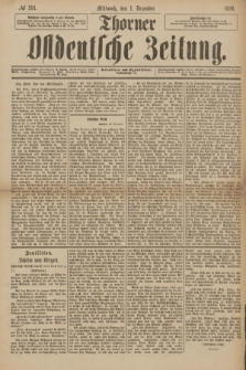 Thorner Ostdeutsche Zeitung. 1886, № 281 (1 Dezember) + wkładka