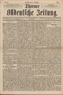 Thorner Ostdeutsche Zeitung. 1887, № 29 (4 Februar)