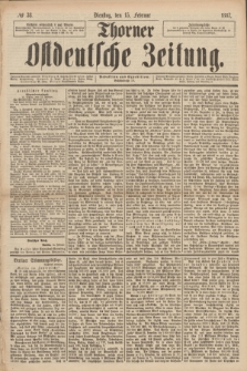 Thorner Ostdeutsche Zeitung. 1887, № 38 (15 Februar)