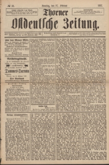 Thorner Ostdeutsche Zeitung. 1887, № 49 (27 Februar)