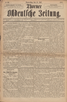 Thorner Ostdeutsche Zeitung. 1887, № 161 (14 Juli)