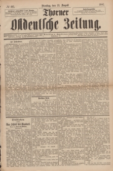 Thorner Ostdeutsche Zeitung. 1887, № 195 (23 August)