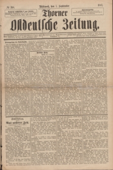 Thorner Ostdeutsche Zeitung. 1887, № 208 (7 September)