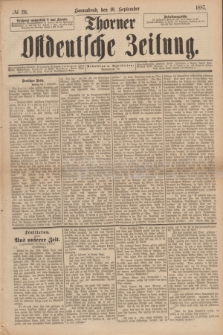 Thorner Ostdeutsche Zeitung. 1887, № 211 (10 September)