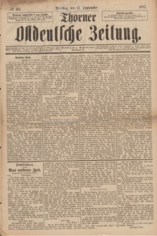 Thorner Ostdeutsche Zeitung. 1887, № 213 (13 September)