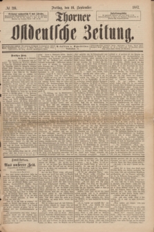 Thorner Ostdeutsche Zeitung. 1887, № 216 (16 September)