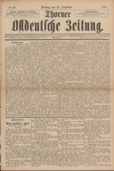 Thorner Ostdeutsche Zeitung. 1887, № 219 (20 September)