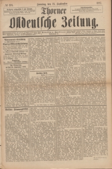 Thorner Ostdeutsche Zeitung. 1887, № 224 (25 September) + dod.
