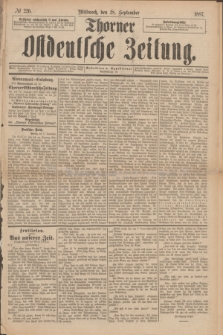 Thorner Ostdeutsche Zeitung. 1887, № 226 (28 September)