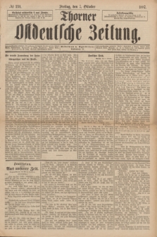 Thorner Ostdeutsche Zeitung. 1887, № 234 (7 Oktober)