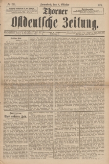 Thorner Ostdeutsche Zeitung. 1887, № 235 (8 Oktober)