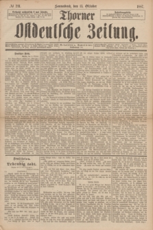 Thorner Ostdeutsche Zeitung. 1887, № 241 (15 Oktober)