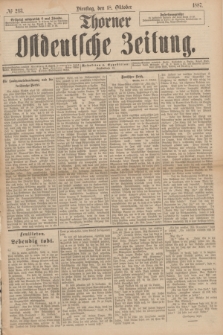 Thorner Ostdeutsche Zeitung. 1887, № 243 (18 Oktober)
