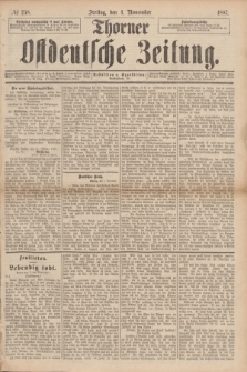 Thorner Ostdeutsche Zeitung. 1887, № 258 (4 November)