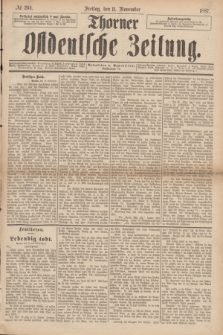 Thorner Ostdeutsche Zeitung. 1887, № 264 (11 November)