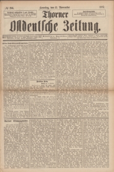 Thorner Ostdeutsche Zeitung. 1887, № 266 (13 November) + dod.