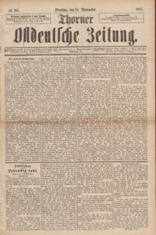 Thorner Ostdeutsche Zeitung. 1887, № 267 (15 November)