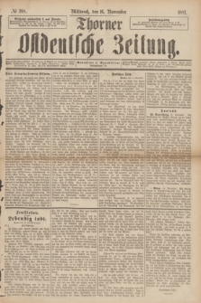 Thorner Ostdeutsche Zeitung. 1887, № 268 (16 November)