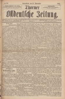 Thorner Ostdeutsche Zeitung. 1887, № 271 (19 November)