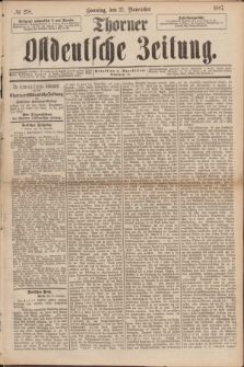 Thorner Ostdeutsche Zeitung. 1887, № 278 (27 November) + dod.