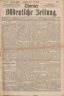 Thorner Ostdeutsche Zeitung. 1887, № 284 (4 Dezember) - Zweites Blatt