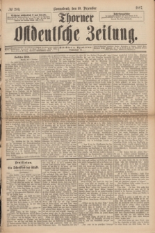 Thorner Ostdeutsche Zeitung. 1887, № 289 (10 Dezember)
