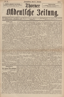 Thorner Ostdeutsche Zeitung. 1888, № 12 (14 Januar)