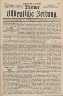 Thorner Ostdeutsche Zeitung. 1888, № 221 (20 September)