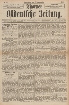 Thorner Ostdeutsche Zeitung. 1888, № 227 (27 September)