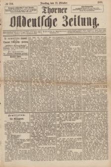 Thorner Ostdeutsche Zeitung. 1888, № 249 (23 Oktober)