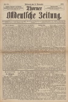 Thorner Ostdeutsche Zeitung. 1888, № 274 (21 November)
