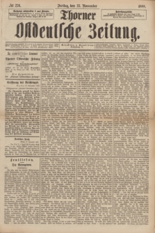 Thorner Ostdeutsche Zeitung. 1888, № 276 (23 November)