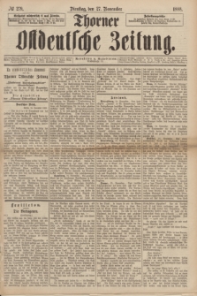 Thorner Ostdeutsche Zeitung. 1888, № 279 (27 November)