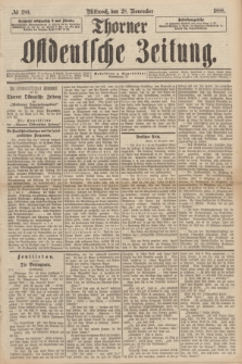 Thorner Ostdeutsche Zeitung. 1888, № 280 (28 November)