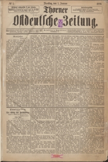 Thorner Ostdeutsche Zeitung. 1889, № 1 (1 Januar)
