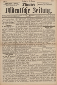 Thorner Ostdeutsche Zeitung. 1889, № 21 (25 Januar)