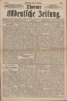 Thorner Ostdeutsche Zeitung. 1889, № 37 (13 Februar)