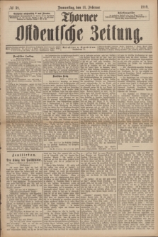 Thorner Ostdeutsche Zeitung. 1889, № 38 (14 Februar)