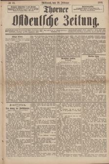 Thorner Ostdeutsche Zeitung. 1889, № 43 (20 Februar)