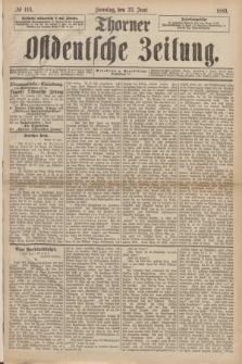 Thorner Ostdeutsche Zeitung. 1889, № 144 (23 Juni)