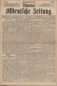 Thorner Ostdeutsche Zeitung. 1889, № 145 (25 Juni)