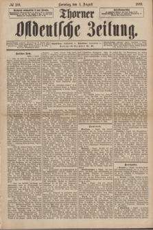 Thorner Ostdeutsche Zeitung. 1889, № 180 (4 August)
