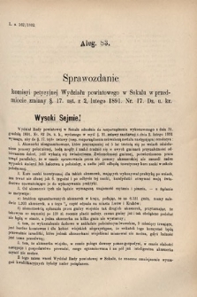 [Kadencja VI, sesja IV, al. 83] Alegata do Sprawozdań Stenograficznych z Czwartej Sesyi Szóstego Peryodu Sejmu Krajowego Królestwa Galicyi i Lodomeryi wraz z Wielkiem Księstwem Krakowskiem z roku 1892/3. Alegat 83