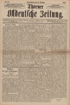 Thorner Ostdeutsche Zeitung. 1889, № 185 (10 August)