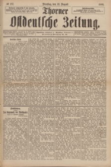 Thorner Ostdeutsche Zeitung. 1889, № 187 (13 August)