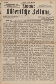 Thorner Ostdeutsche Zeitung. 1889, № 190 (16 August)